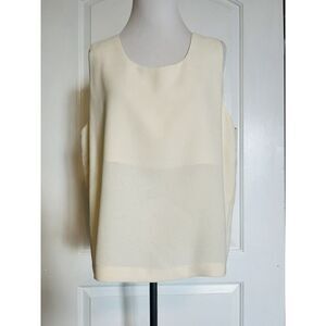 JM Goulbourn Broderie Designer Filipino Ivory Blouse Sleeveless Top Tank 14